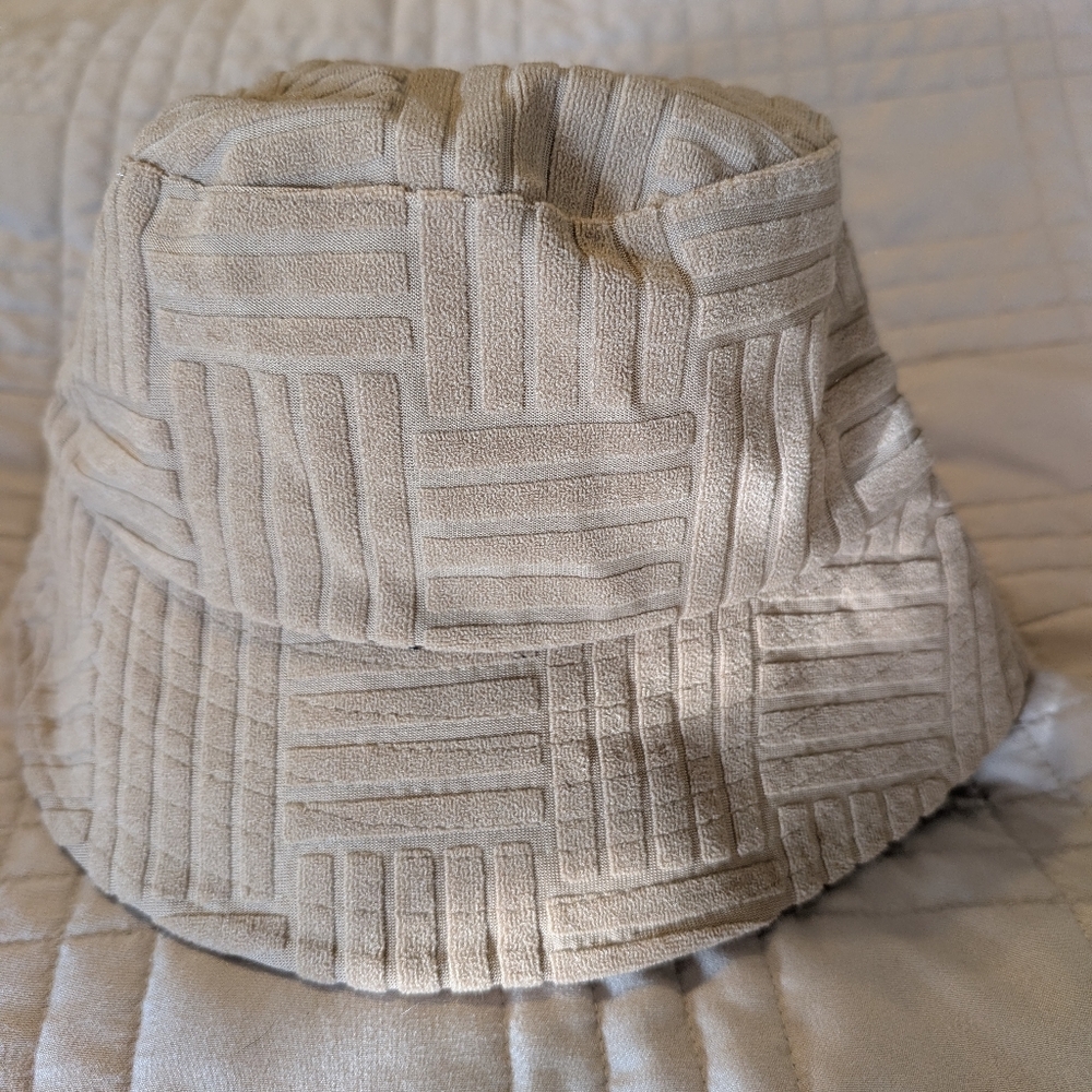 Tan Chenille Bucket Hat Unisex Sunshade